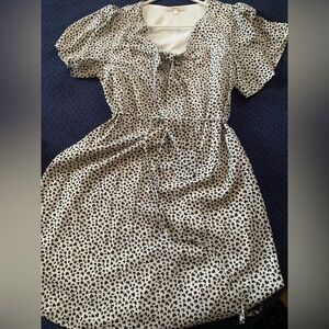 Vday ❤️ Stylish Black and White Polka heart patterned Dress BNWOT
